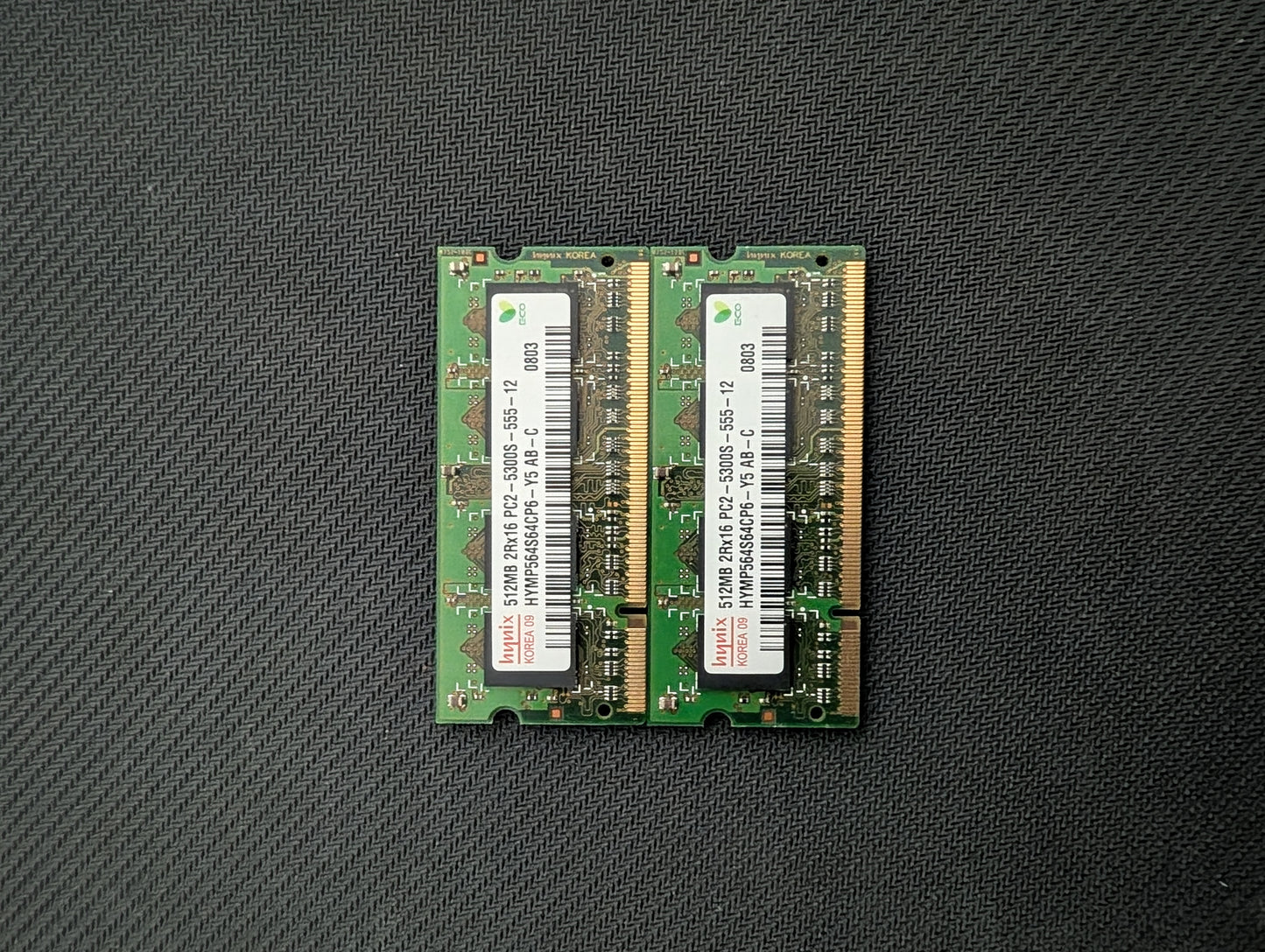 Hynix 1GB (512MB x2) PC2-5300S-555-12 HP 437534-864 RAM Laptop Memory OEM